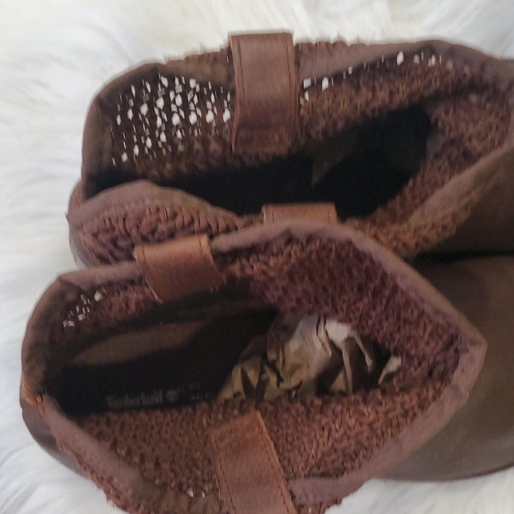 Timberland Savin Hill  Elegant Brown Chelsea Leather Ankle Booties Boots - Picture 3 of 15